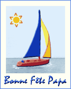 Gif animé bonne fête papa bateau